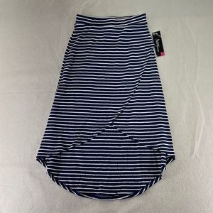 NWT Amy Wear Skirt Blue White Striped Girls Size S 7 8